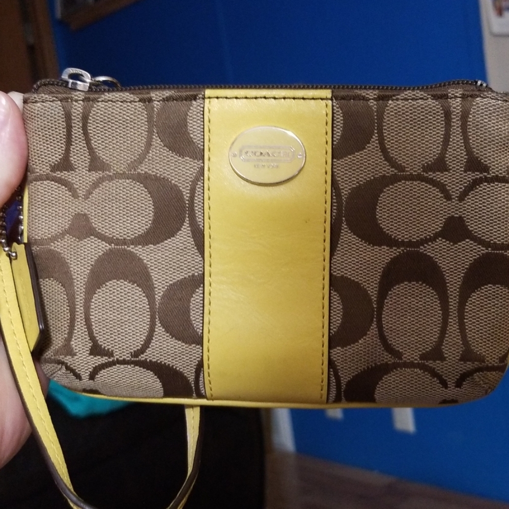 Coach mini wristlet